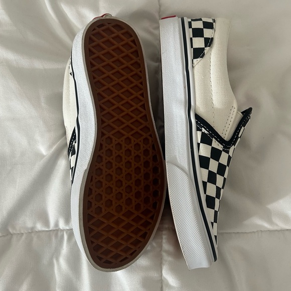 Vans Kids Black and White Checkered Slip-On Sneakers - Picture 6 of 6